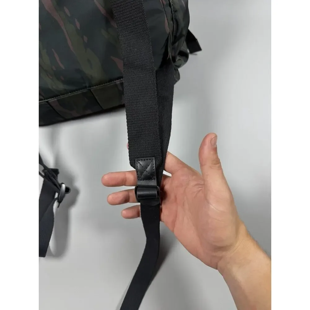 AllSaints Men's MARS REC Backpack Stellar Green One Size Military Buckle Closure